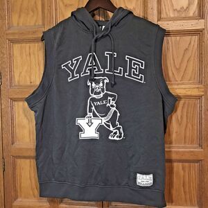 Yale Bulldogs Sleeveless Gray Hoodie Men's S - L Divided H&M Oversize Sweatshirt